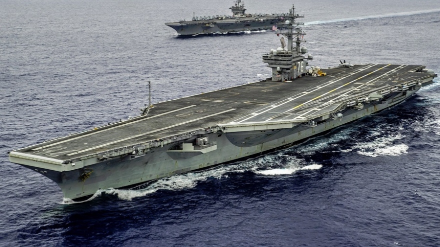 Một số thủy thủ trên tàu sân bay USS Ronald Reagan của Mỹ mắc Covid-19